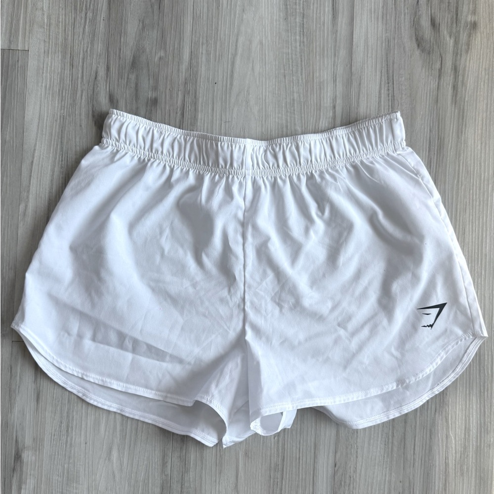 White Gym Shark Women's Athletic Shorts